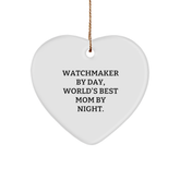 Watchmaker Gifts by Day, Heart Ornament by Night, Heartfelt Christmas Memorable Present for Watchmaker - Gifts from Men to Watchmaker - Image 1
